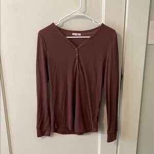 Women's Brown Long Sleeve Top